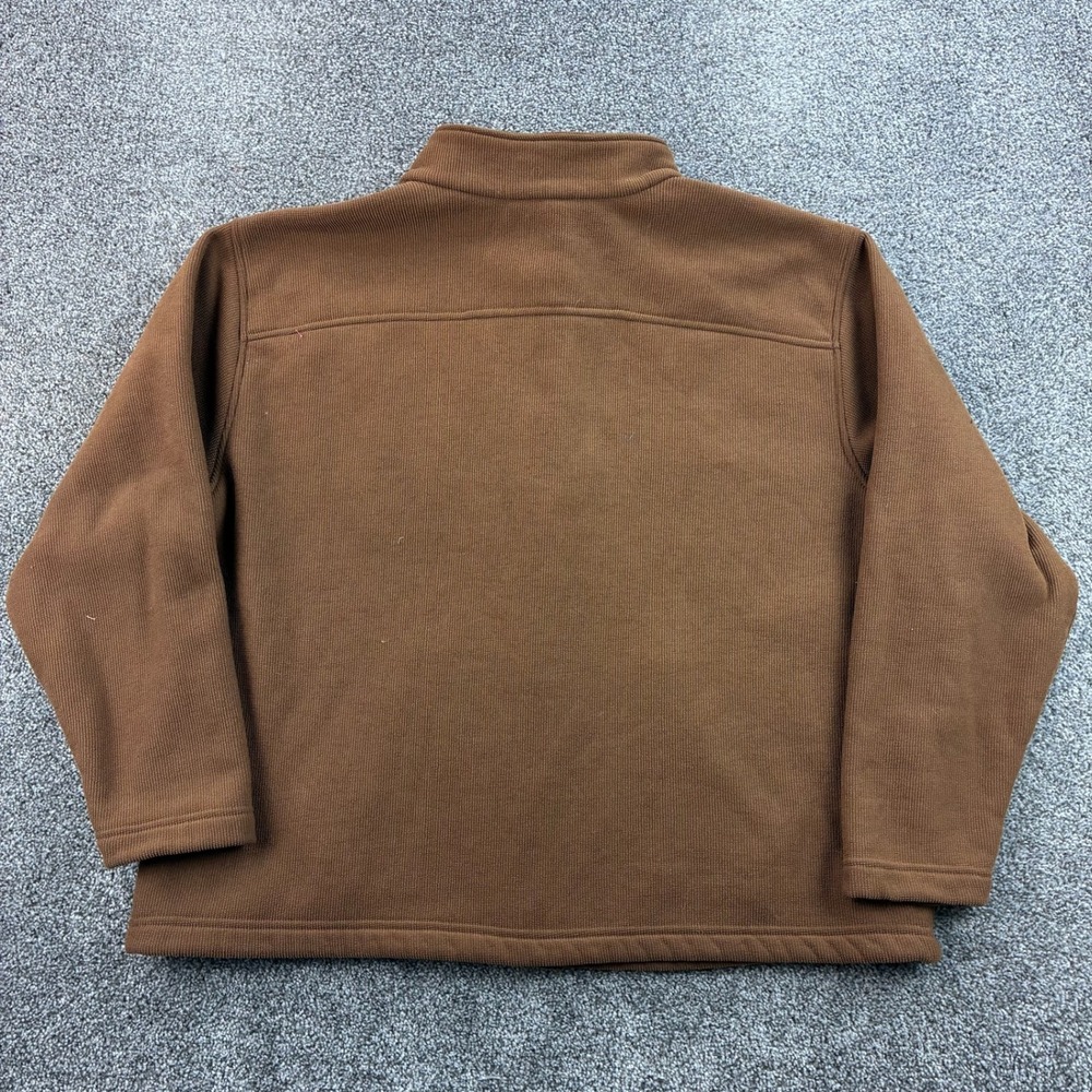 Carhartt Fleece Jacket Mens 2XL Brown Full Zip Workwear Coat J173 BUC - Picture 5 of 6